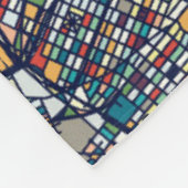 Manhattan New York Map Fleece Deken (Hoek)