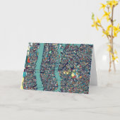 Manhattan New York Map Kaart (Gele Bloem)