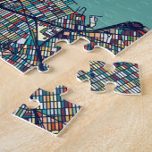 Manhattan New York Map Legpuzzel (Zijkant)