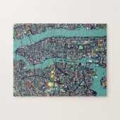Manhattan New York Map Legpuzzel (Horizontaal)