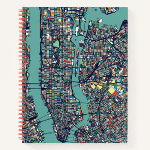 Manhattan New York Map Notitieboek