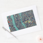 Manhattan New York Map Rechthoekige Sticker (Envelop)