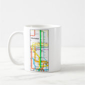 Manhattan New York Nyc Subway Map Retro Rail Trans Koffiemok (Links)