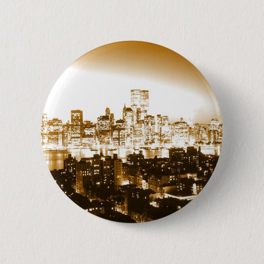Manhattan New York Ronde Button 5,7 Cm (Voorkant)