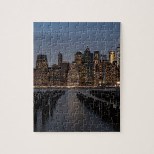Manhattan New York 's nachts Legpuzzel
