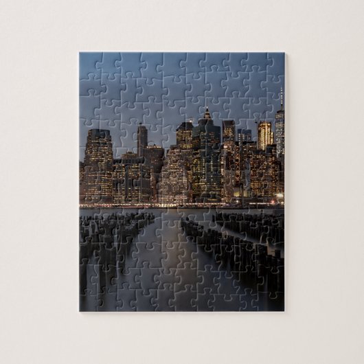 Manhattan New York 's nachts Legpuzzel (Verticaal)