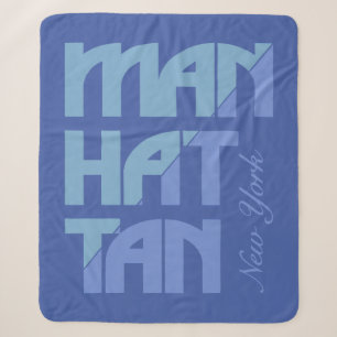 Manhattan New York Sherpa Deken