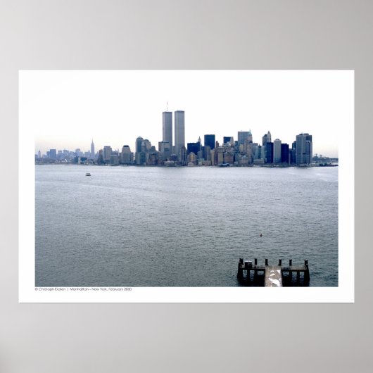 Manhattan - New York Skyline, februari 2000 Poster (Voorkant)