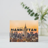 Manhattan New York Skyline Travel Briefkaart (Staand voorkant)
