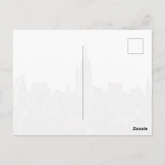 Manhattan New York Skyline Travel Briefkaart (Achterkant)