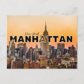Manhattan New York Skyline Travel Briefkaart (Voorkant)