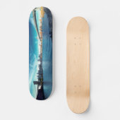 Manhattan New York Skyline van East River Persoonlijk Skateboard (Voorkant)