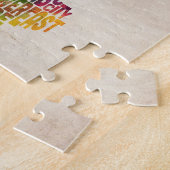 Manhattan New York Typografische Map Legpuzzel (Zijkant)