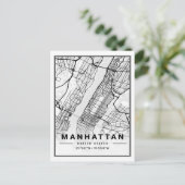Manhattan New York USA Travel City Map Briefkaart (Staand voorkant)