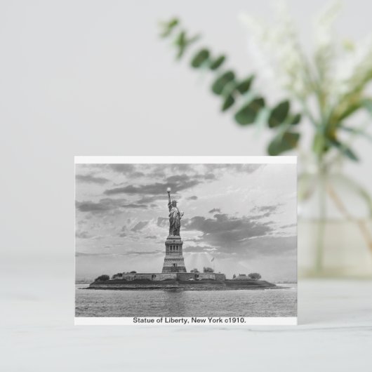  Manhattan, New York Vrijheidsbeeld 1910 Briefkaart (Staand voorkant)