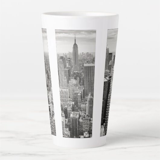 Manhattan, New York (zwart-wit panorama) Latte Mok (Voorkant)