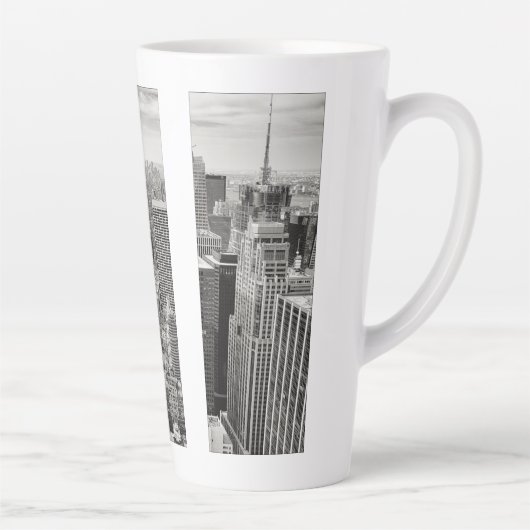 Manhattan, New York (zwart-wit panorama) Latte Mok (Rechts)