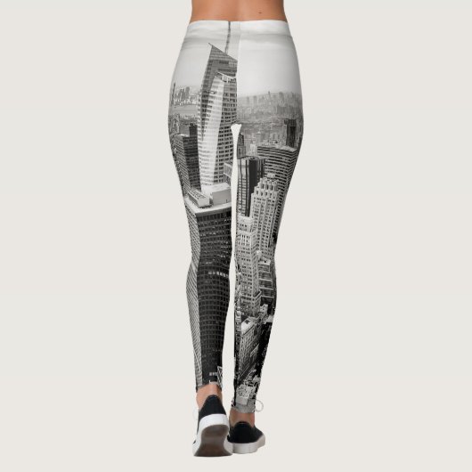 Manhattan, New York (zwart-wit panorama) Leggings (Achterkant)