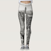 Manhattan, New York (zwart-wit panorama) Leggings (Voorkant)