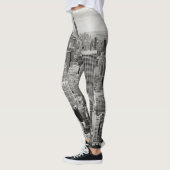 Manhattan, New York (zwart-wit panorama) Leggings (Links)