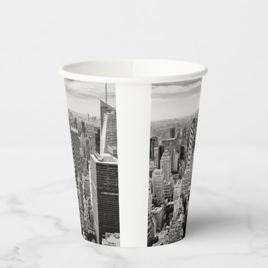 Manhattan, New York (zwart-wit panorama)  Papieren Bekers (Links)