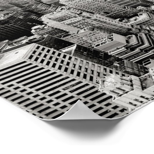 Manhattan, New York (zwart-wit panorama) Poster (Hoek)