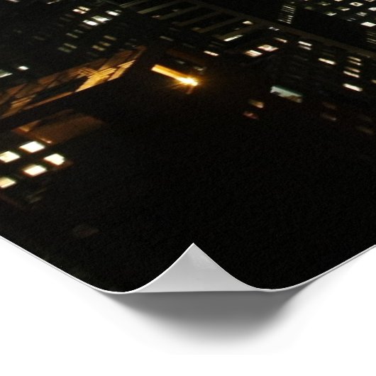 Manhattan night panorama poster (Hoek)