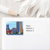 Manhattan NY - Drie vaten van Manhattan Skyline Etiket (Insitu)