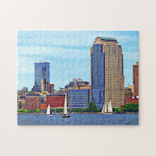 Manhattan NY - Drie vaten van Manhattan Skyline Legpuzzel