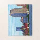 Manhattan NY - Drie vaten van Manhattan Skyline Legpuzzel (Verticaal)