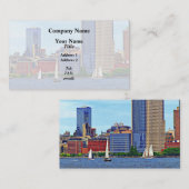 Manhattan NY - Drie vaten van Manhattan Skyline Visitekaartje (Voorkant / Achterkant)