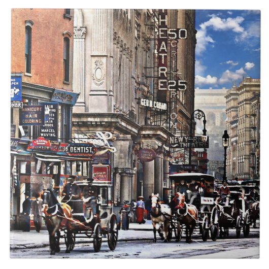 Manhattan NY – Long Acre Square New York c1905 Tegeltje (Voorkant)