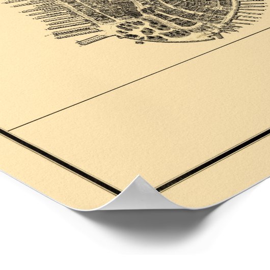 Manhattan, NY Panoramic Map - 1900 Poster (Hoek)