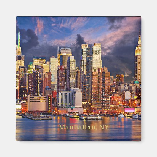 Manhattan, NY silhouet Magneet (Voorkant)