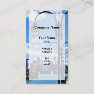 Manhattan NY - Silhouet vanuit Liberty State Park Visitekaartje