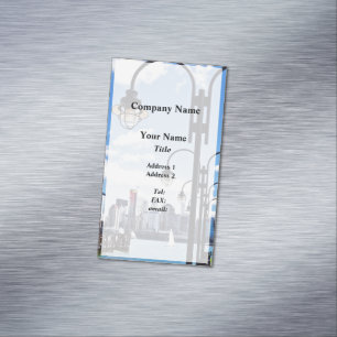 Manhattan NY - Silhouette vanaf Liberty State Park Magnetisch Visitekaartje