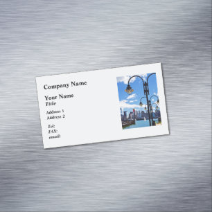 Manhattan NY - Skyline van Liberty State Park Magnetisch Visitekaartje