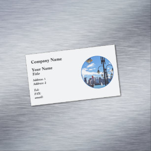 Manhattan NY - Skyline van Liberty State Park Visitekaartje Magneet