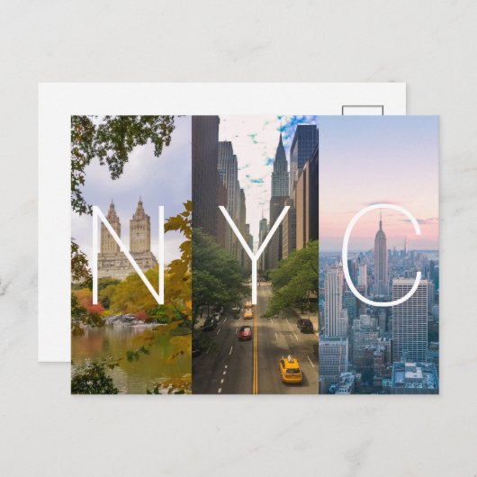 Manhattan NYC New York Briefkaart (Voorkant / Achterkant)