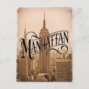 Manhattan NYC vintage Briefkaart