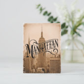 Manhattan NYC vintage Briefkaart (Staand voorkant)