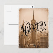 Manhattan NYC vintage Briefkaart (Voorkant / Achterkant)
