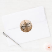 Manhattan NYC vintage Ronde Sticker (Envelop)