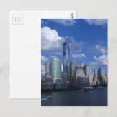 Manhattan NYC World Trade Center WTC Hudson Briefkaart (Voorkant / Achterkant)