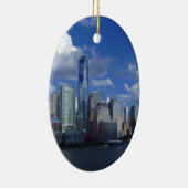 Manhattan NYC World Trade Center WTC Hudson Keramisch Ornament (Rechts)