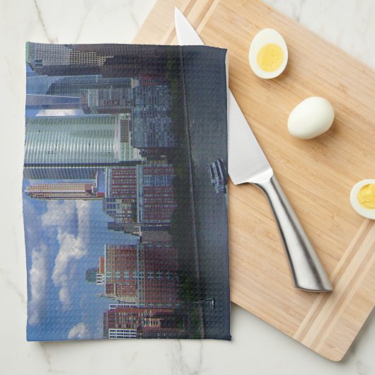 Manhattan NYC World Trade Center WTC Hudson Theedoek (Quarter Fold)