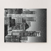 Manhattan onder de sterren in zwart-wit legpuzzel (Horizontaal)