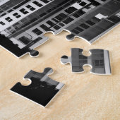 Manhattan onder de sterren in zwart-wit legpuzzel (Zijkant)