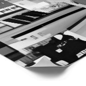 Manhattan onder de sterren in zwart-wit poster (Hoek)