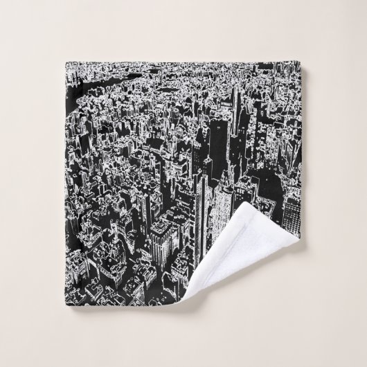 Manhattan ontworpen bad handdoek (Wasdoekje)